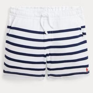 Kids Polo Ralph Lauren Stripe Spa Terrycloth Shorts Blue And White Size 2T